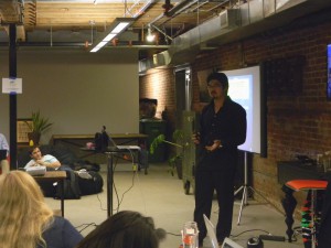 Yu-kai presenting in front of a captive audience at his Advanced Octalysis Gamification Design Workshop