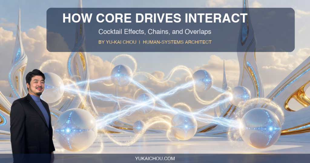 How the 8 Core Drives Interact: Cocktail Effects, Chains, and the Over-Justification Trap