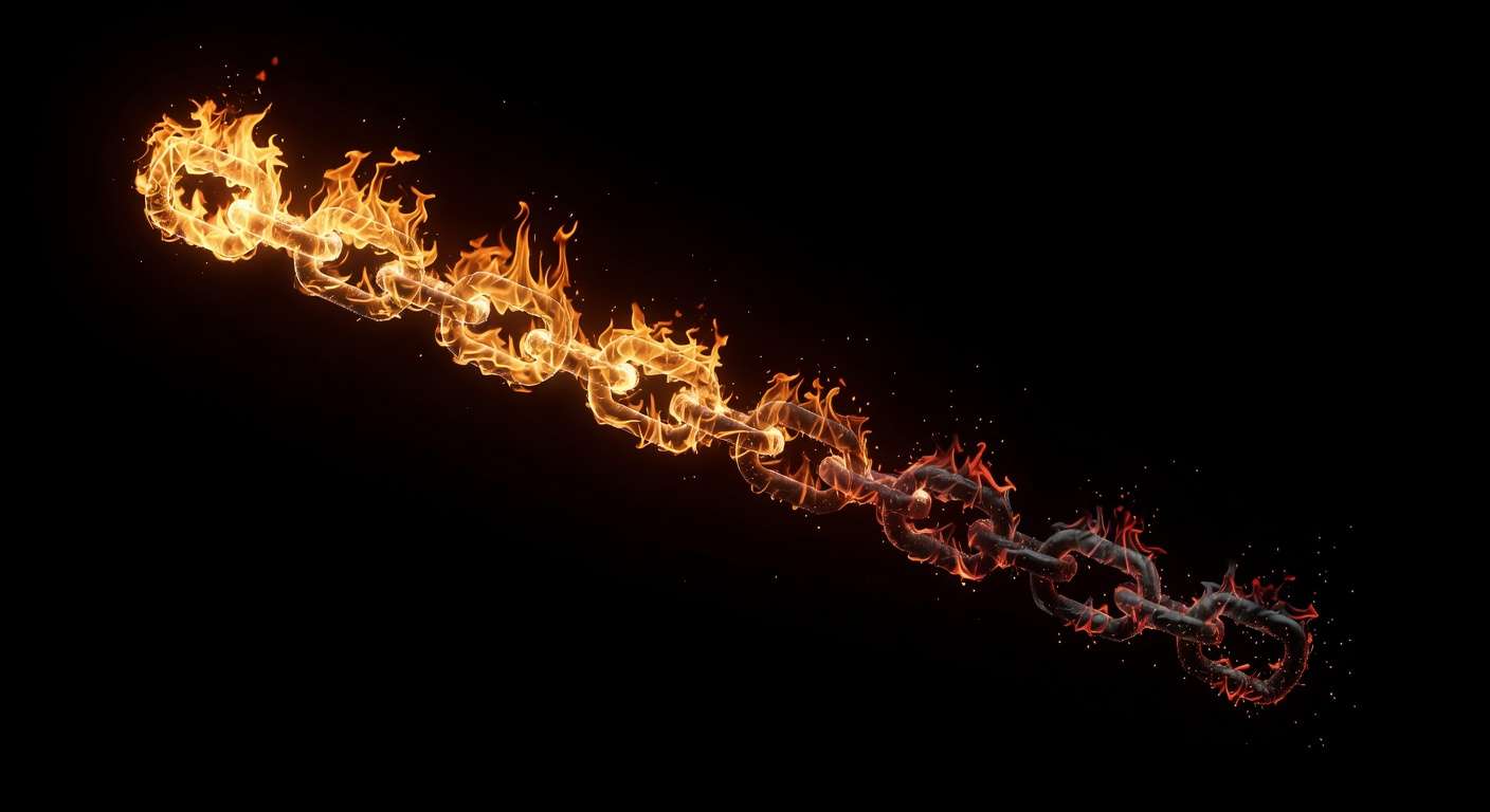 Streak design showing a chain of flame links representing motivation fading to burnout